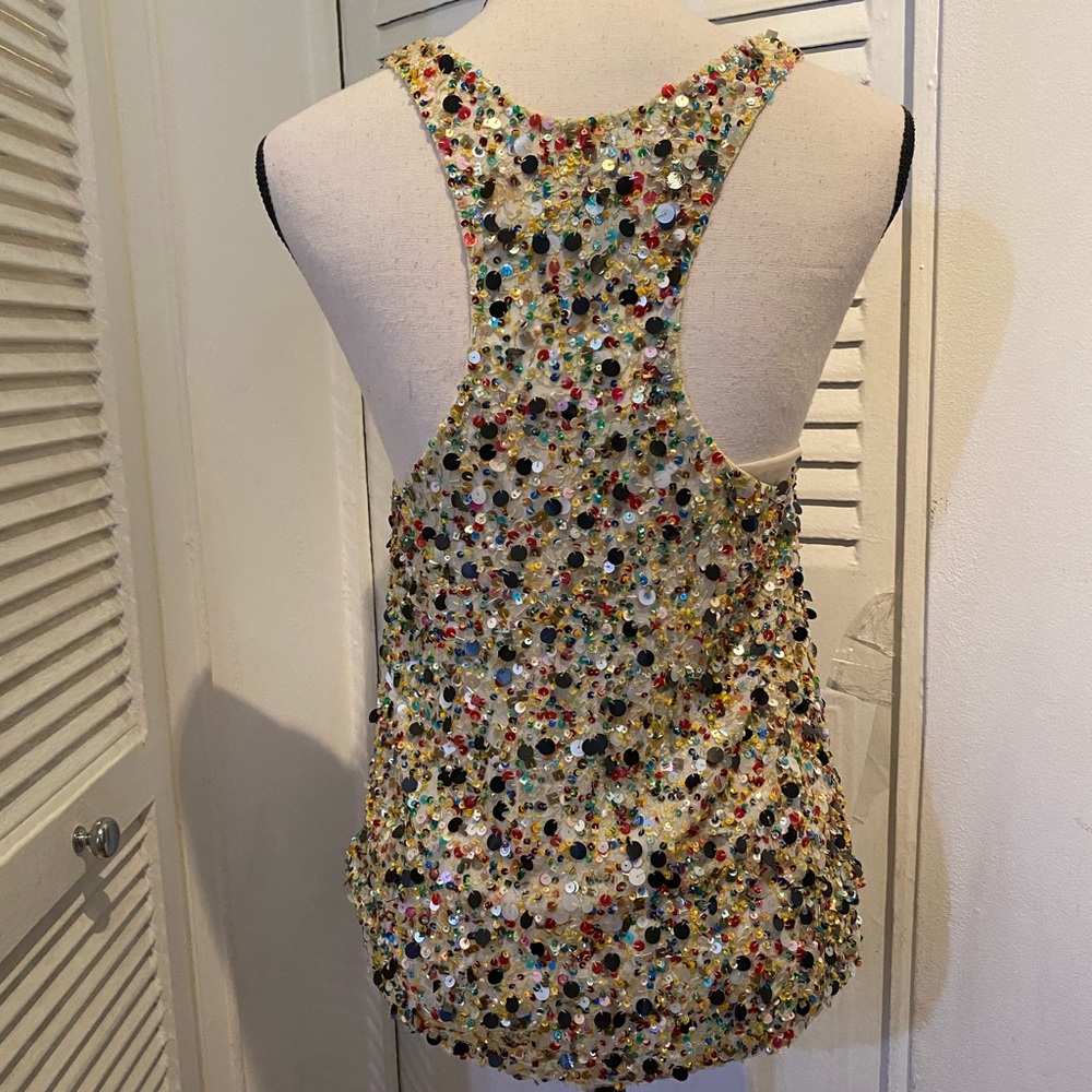 ASO SERENA VAN DER WOODSEN SEQUIN TANK -  Size 2 - Picture 4 of 11